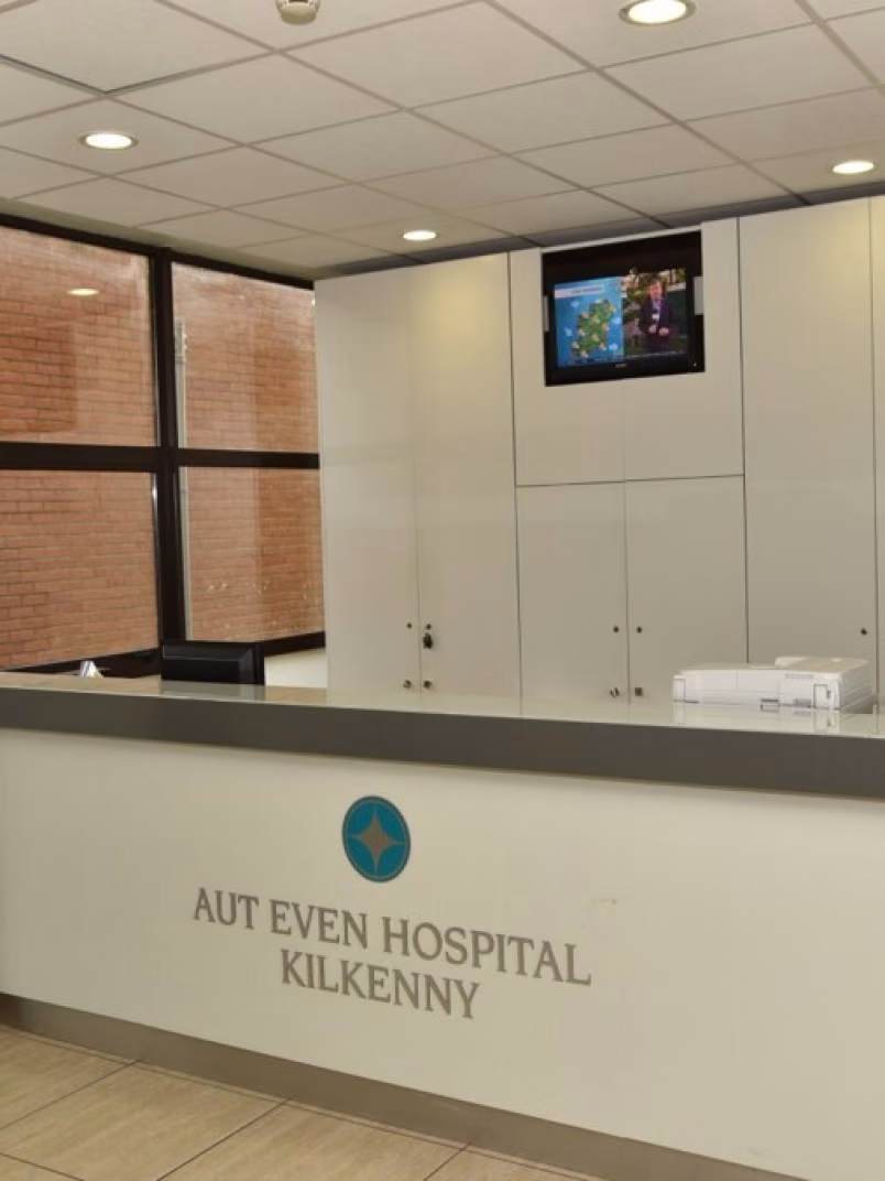 Entrance hall at Aut Even Hospital