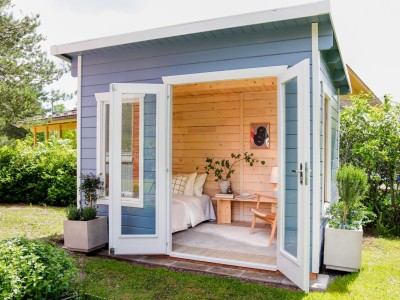 wooden cabin with soothing colour