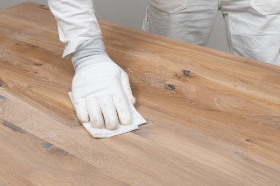 cleaning wooden surface before waxing