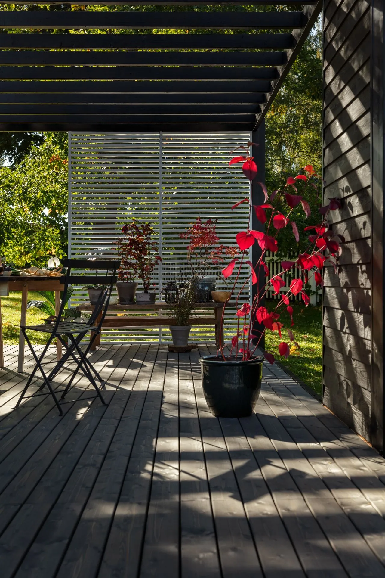 dark colour terrace