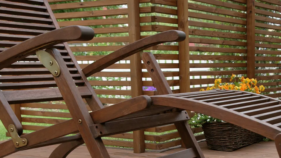 Wooden garden furniture