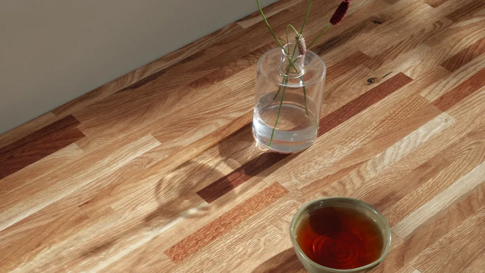 wooden kitchen desk