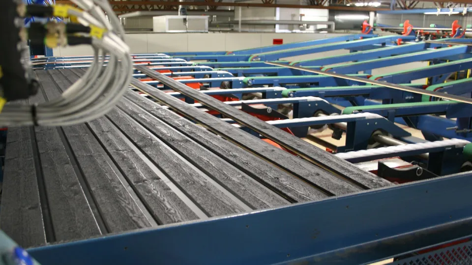 Wood coatings production line